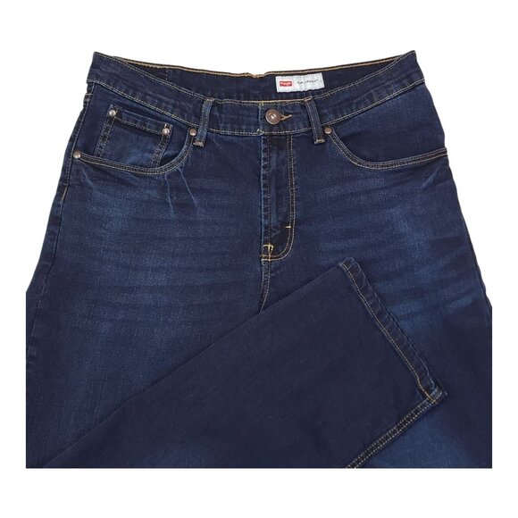 Wrangler Mens Slim Straight Jeans 32x30 Dark Wash Cotton Spandex - Picture 9 of 11